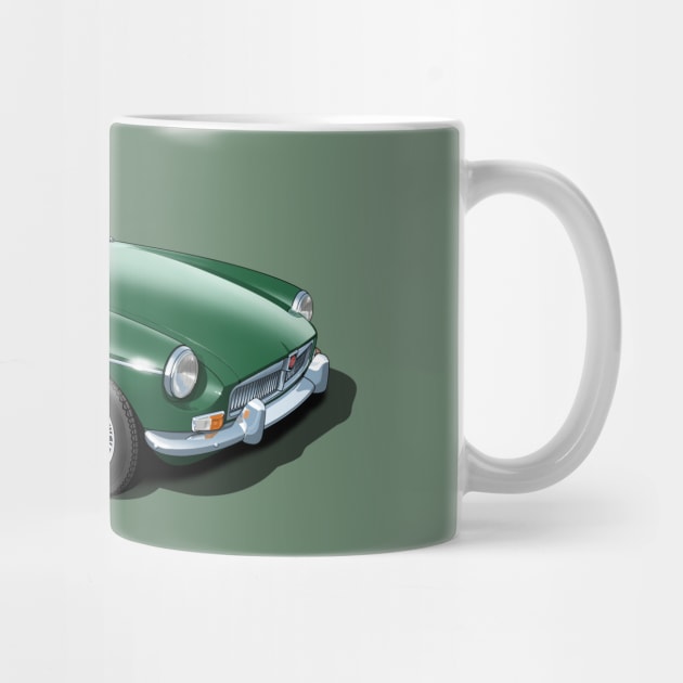 MGB Roadster in british racing green by candcretro